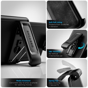 Alternative view of Samsung Galaxy S24 FE Falcon Case with Belt Clip Holster