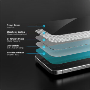 Alternative view of Motorola Moto G (2025) MagGlass Privacy Screen Protector
