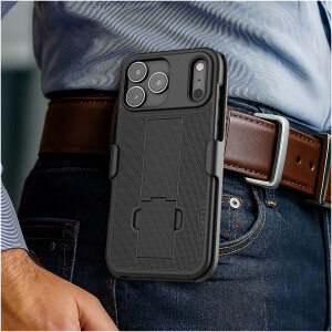 Alternative view of iPhone 17 Pro DuraClip Case with Belt Clip Holster and Screen Protector