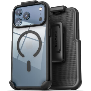 iPhone 17 Pro Max Clear Slimshield Case with Belt Clip Holster