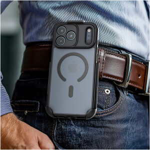 Alternative view of iPhone 17 Pro Max Frosted Slimshield Case with Belt Clip Holster