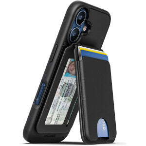 iPhone 17 Thin Armor Case with Magnetic Hinge Wallet