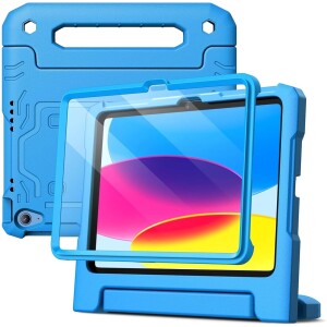 EVA Kids Case With Built-In Screen Protctor for iPad 11th Gen (A16) / 10th Gen (10.9"), Blue