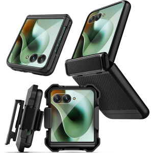 Motorola Razr 2025 Ultra SlimShield Case with Belt Clip Holster