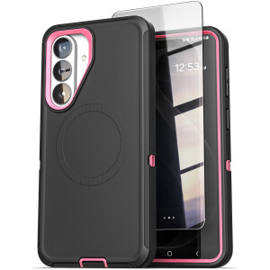 Samsung Galaxy S26 Plus Ranger Case & HD Screen Protector Black / Pink