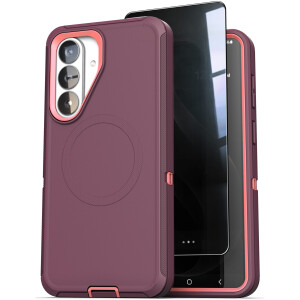 Samsung Galaxy S26 Plus Ranger Case & Privacy Screen Protector Purple / Pink