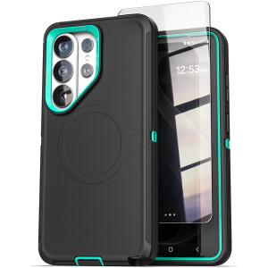 Samsung Galaxy S26 Ultra Ranger Case & HD Screen Protector Black / Teal