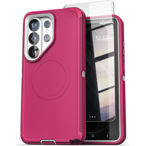 Samsung Galaxy S26 Ultra Ranger Case & HD Screen Protector Pink / Gray