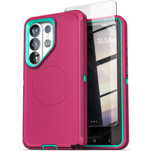 Samsung Galaxy S26 Ultra Ranger Case & HD Screen Protector Pink / Teal