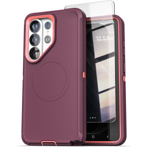 Samsung Galaxy S26 Ultra Ranger Case & HD Screen Protector Purple / Pink