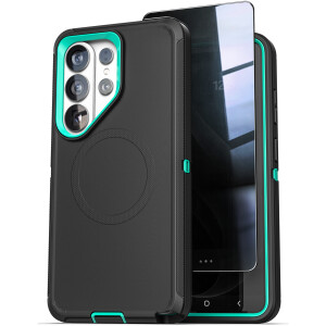 Samsung Galaxy S26 Ultra Ranger Case & Privacy Screen Protector Black / Teal
