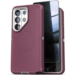 Samsung Galaxy S26 Ultra Ranger Case & Privacy Screen Protector Purple / Gray
