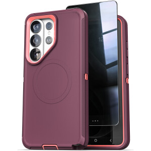 Samsung Galaxy S26 Ultra Ranger Case & Privacy Screen Protector Purple / Pink