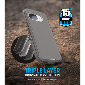 Alternative view of Google Pixel 10a Ranger Case & HD Screen Protector Gray