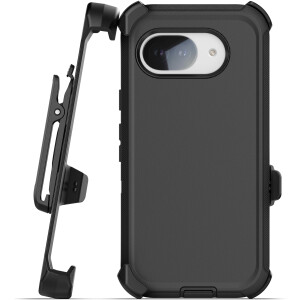 Google Pixel 10a Ranger Case with Belt Clip Holster & HD Screen Protector Black