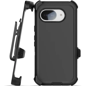 Google Pixel 10a Ranger Case with Belt Clip Holster & HD Screen Protector Black