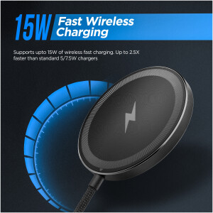 Alternative view of Galvanox Magnetic Wireless Charger (6FT) for Samsung Galaxy – Includes 25W PPS Adapter