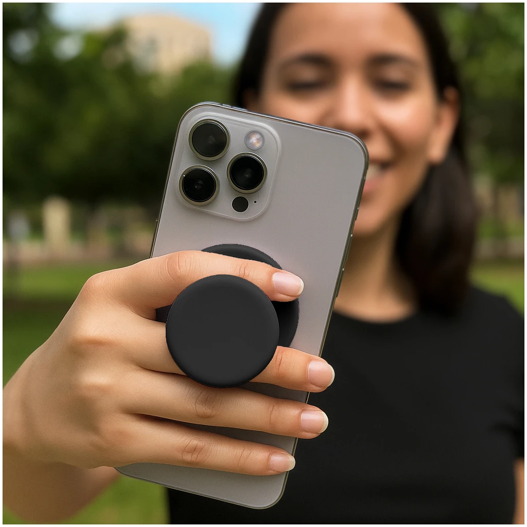 Adhesive Phone Grip (Black) - thumbnail 5