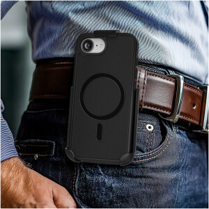 Alternative view of iPhone 16e SlimShield Case with Belt Clip Holster