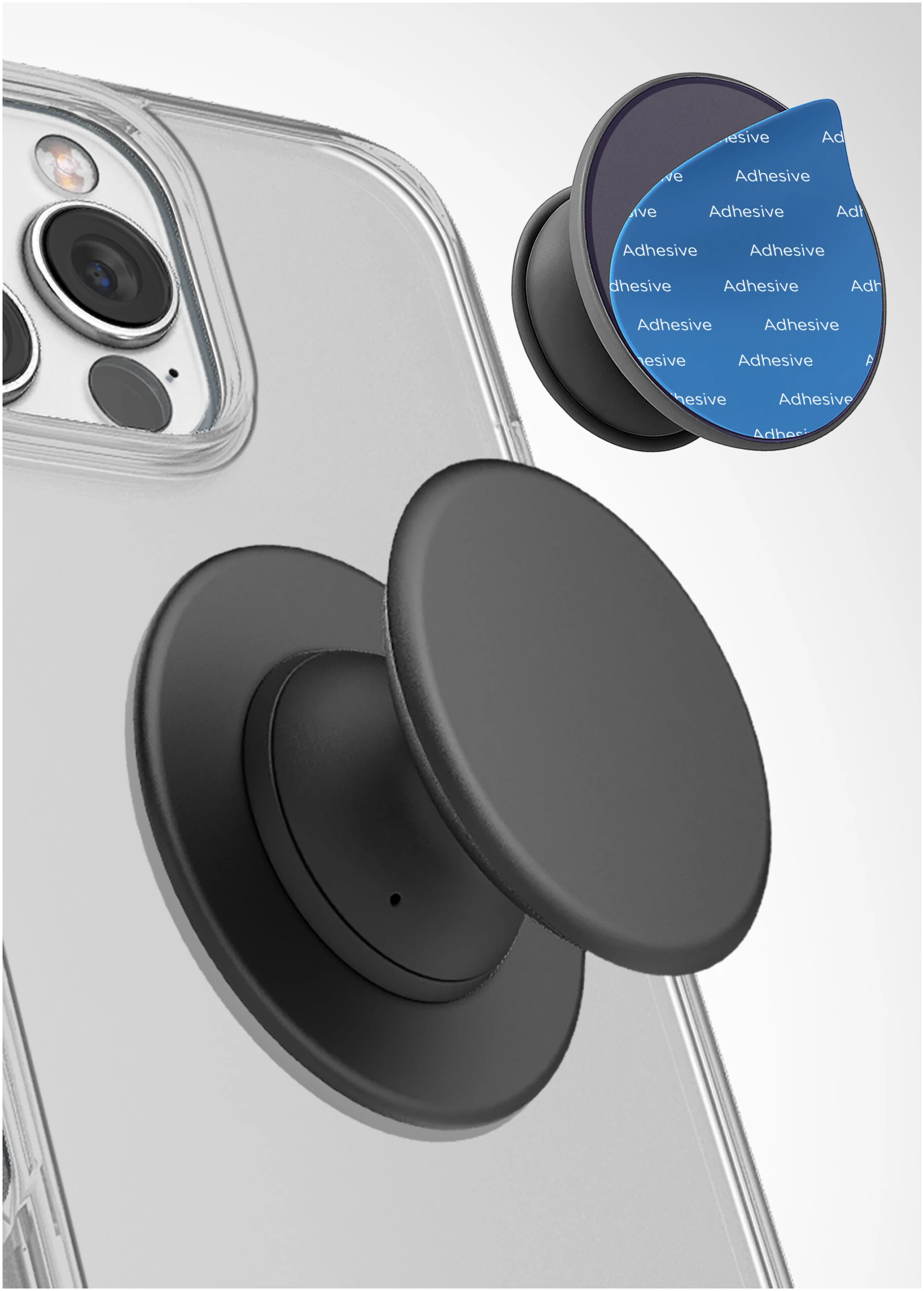 Adhesive Phone Grip (Black) - thumbnail 8
