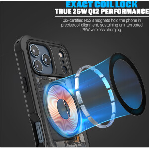 Alternative view of Falcon Case with Built-in Screen Protector and Belt Clip Holster for iPhone 18 Pro