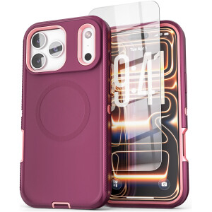 Ranger Case with Screen Protector for iPhone 18 Pro in Purple and Pink