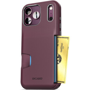 Cache Wallet Case for iPhone 18 Pro in Dark Cherry