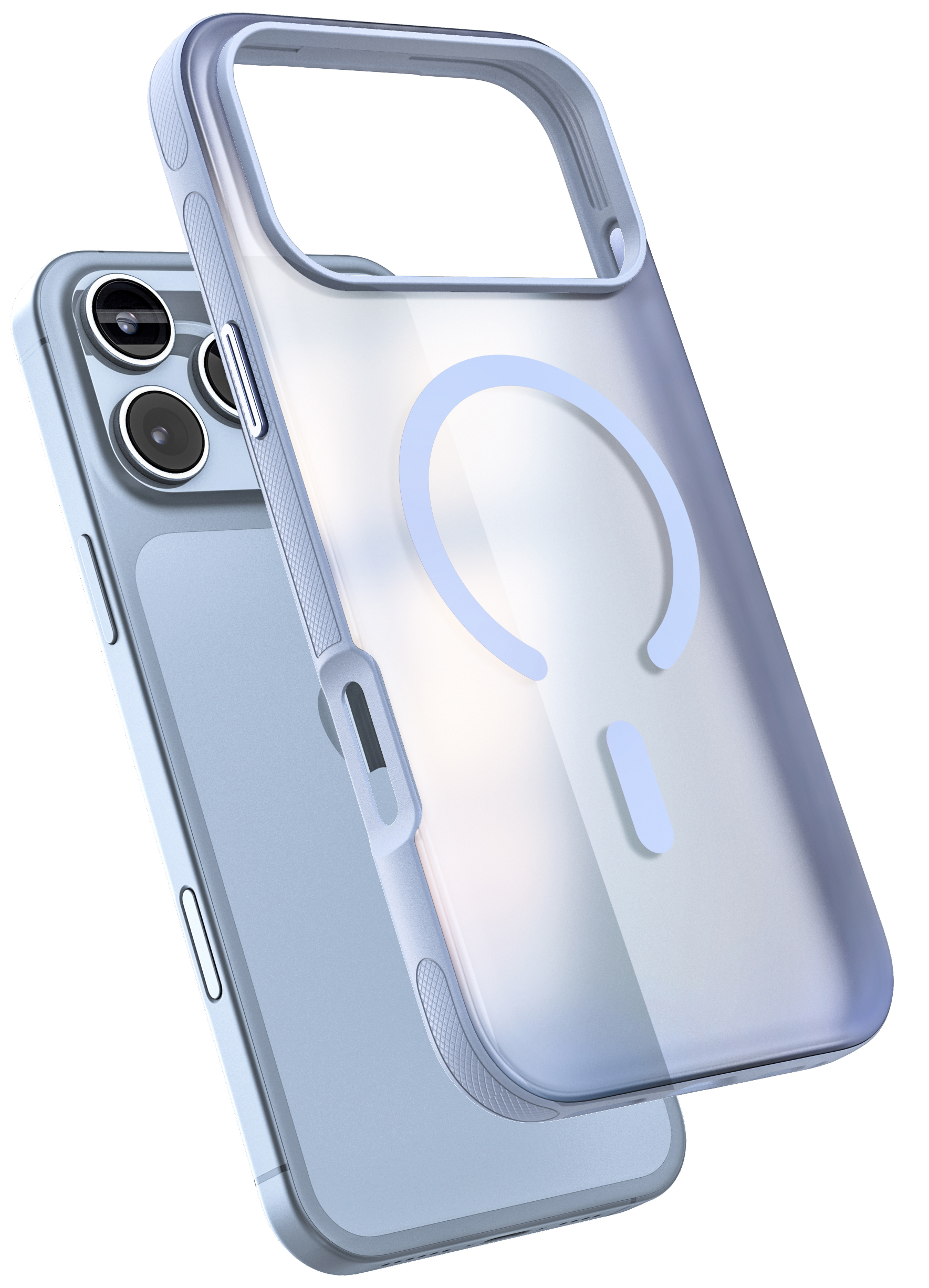 Frosted Translucent Case for iPhone 18 Pro Max in Light Blue