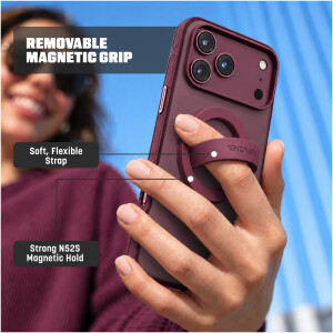 Alternative view of 2-in-1 Grip Case for iPhone 18 Pro in Dark Cherry
